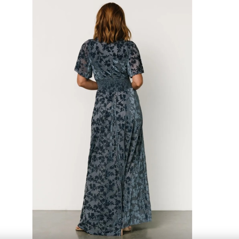 Baltic Born Veronica Velvet Maxi Dress in Whisper Blue, Size 2X, NWT Wedding - Picture 9 of 9